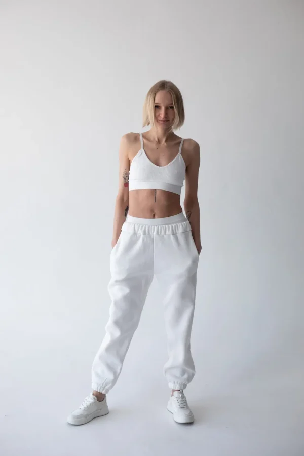 White Jogger Pants